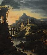 Theodore   Gericault Landscape with an Aquaduct oil painting